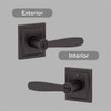 Baldwin Torrey, Entry Door Handle Reversible Lever with Keyed Lock