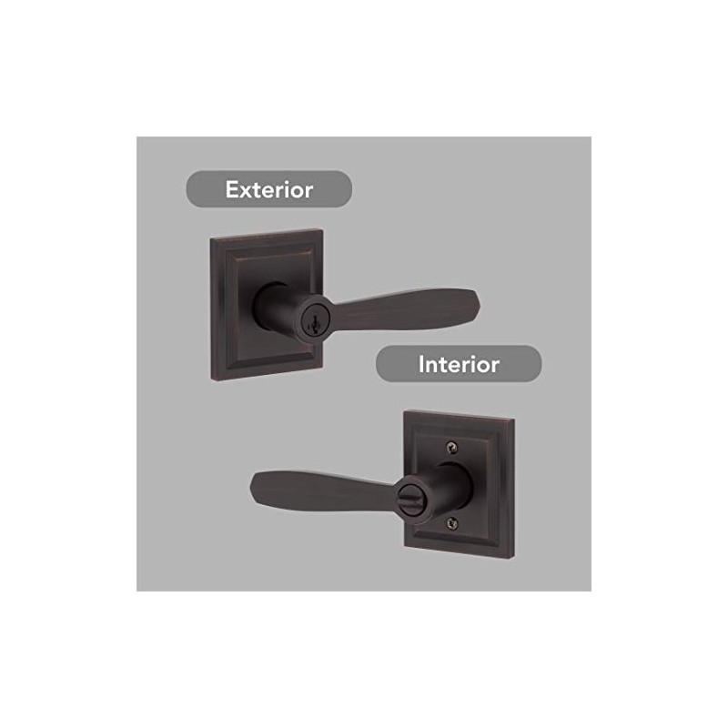 Baldwin Torrey, Entry Door Handle Reversible Lever with Keyed Lock