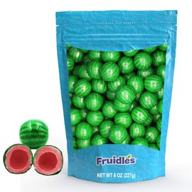 Wicked Watermelon Gum Balls Fruit Flavored, Candy Buffet Treats, Machine Size Refills, Kosher Certified Parve, 1" Inch (28 Count (Half-Pound))