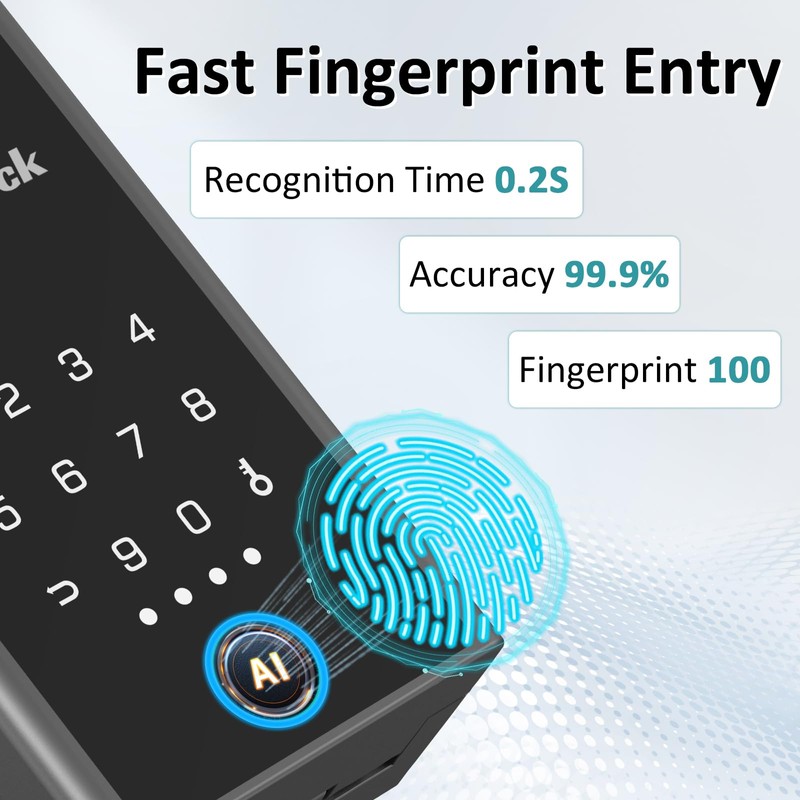 Foxlock Smart Key Lock Box, Fingerprint Wall Mounted Key Lock