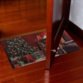 Eview Christmas Doormat Decorative Welcome Mat Non-Slip Rubber Backing Floor Mats Indo