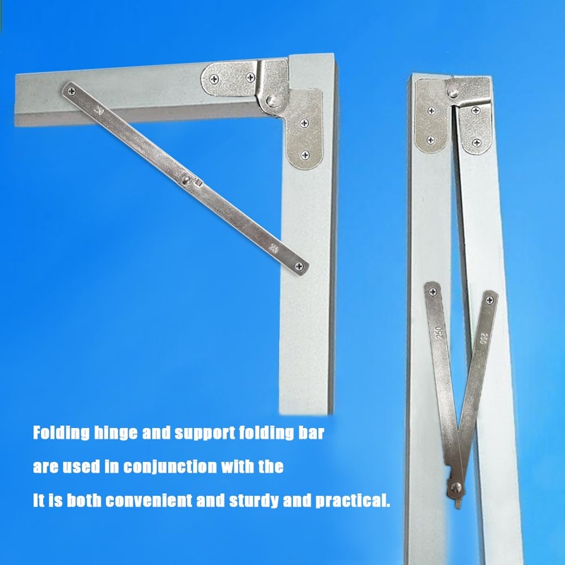 ANTEISI Folding Rack Small Hinges,Folding Hinges and Support Folding Rod,Folding