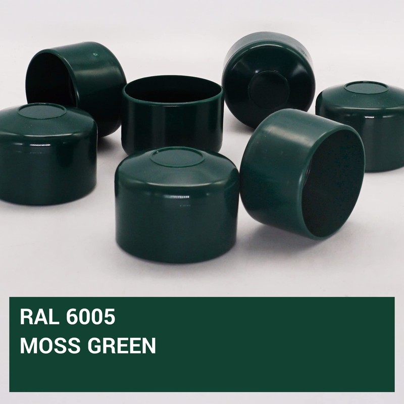 SKIR'CO RAL 6005 Fence Post Caps Round 45 mm Green