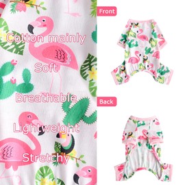 Dog Pajamas for Small Dogs Boy Girl, Dog Clothes Tiny Chihuahua Yorkie Spring Summer Shirt, Cute Puppy Outfit Pjs Jumpsuit Cat Onesie Apparel Pet Clothes