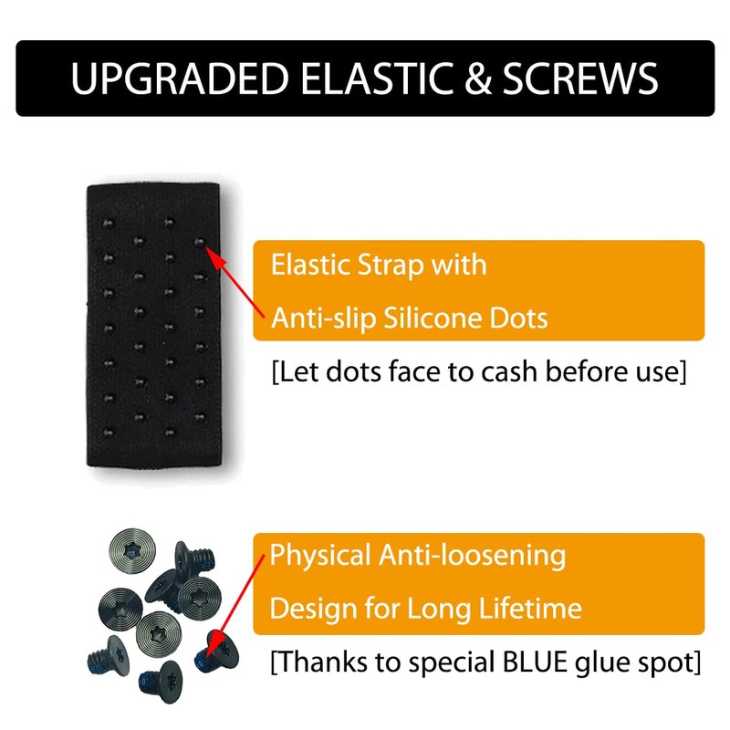 Wallet Replacement Screw Kit – Elastic Cash Strap Replacement for