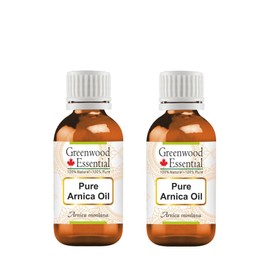 Greenwood Essential Pure Arnica Oil (Arnica Montana) (Pack of Two) 50ml X 2 (3.38 oz)