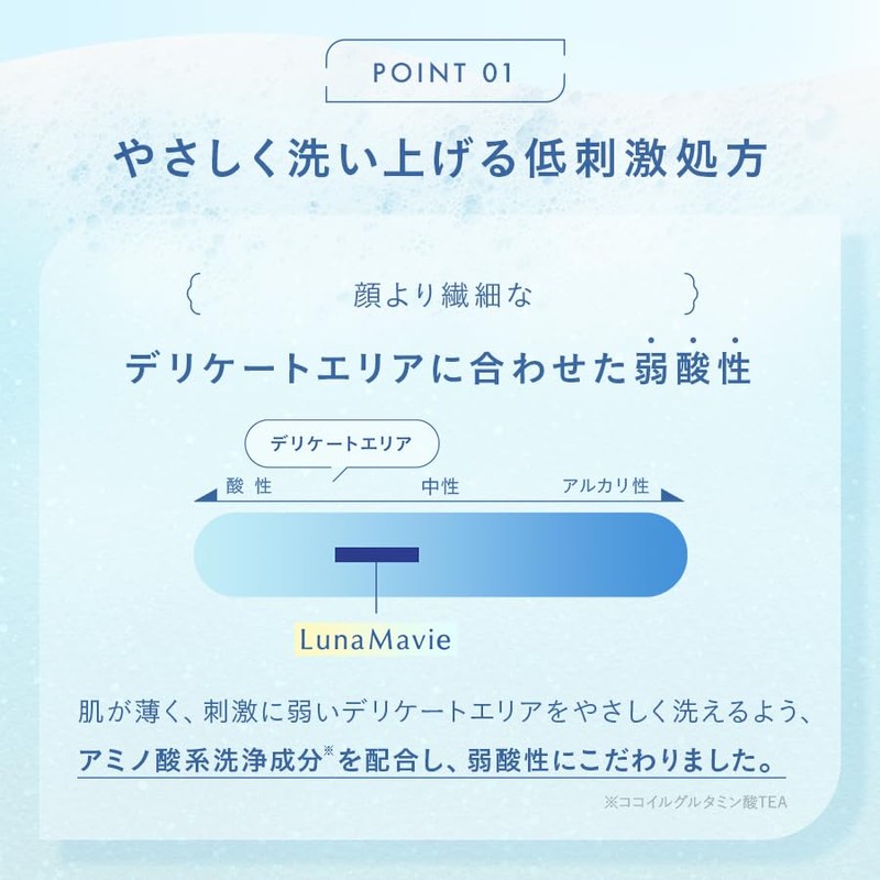 LunaMavie(ルナメヴィ) デリケートバブルウォッシュ 180ml デリケートゾーン におい かゆみ むれ ボディソープ 弱酸性 ホワイトラベンダーの香り