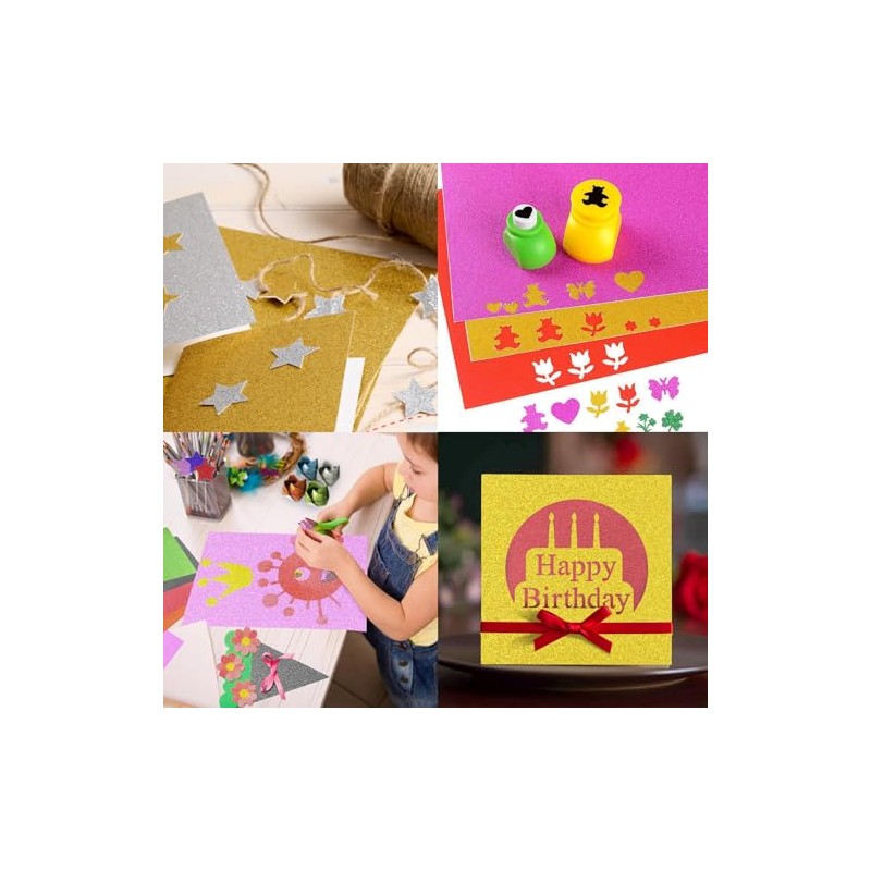 10 Pcs A4 Glitter Card Sheets Glitter Paper Glitter Cardstock