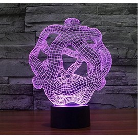 MOLLY HIESON 3D Abstract Night Light Touch Switch Decor Table Desk Optical Illusion Lamps 7 Color Changing Lights LED Table Lamp Xmas Home Love Birthday Children Kids Decor Toy Gift