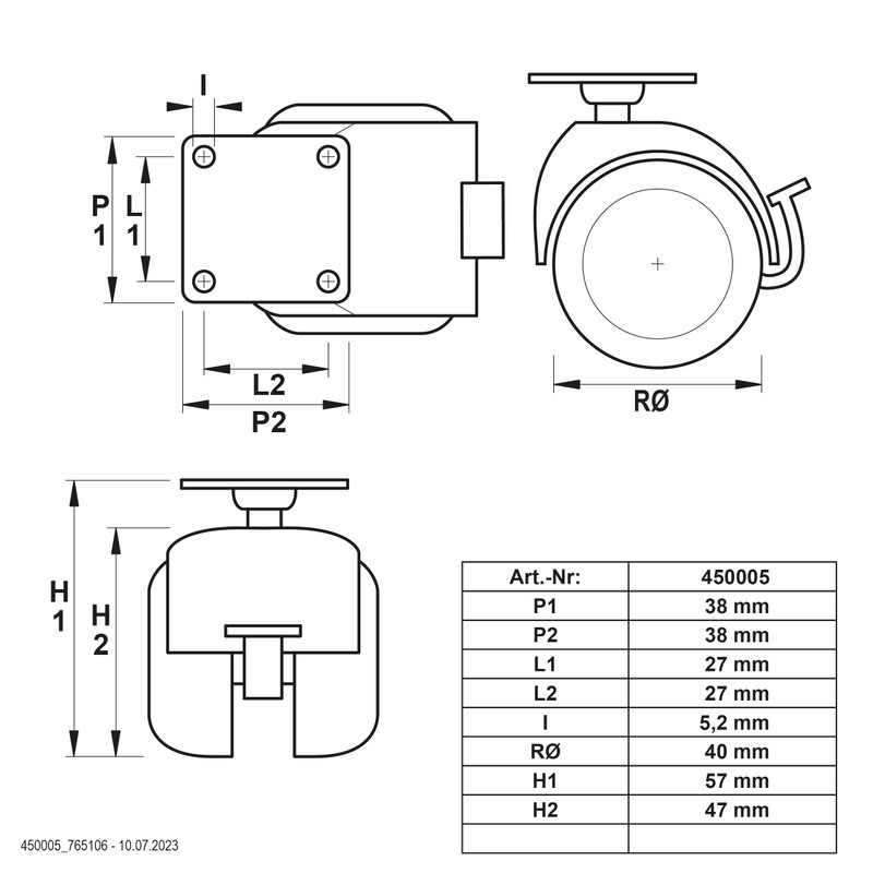 Dörner + Helmer Set of 8 TPE Double Castors with