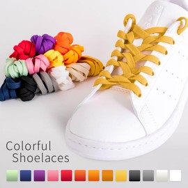 [HIGH FIVE] Shoelaces, Flat Laces, 39.4 inches (100 cm), 47.2 inches (120 cm), 55.1 inches (140 cm), 63.0 inches (160 cm), Plain Sneakers, Low Cut, High Cut, Colorful SHOELACES, Set of 2, Braun