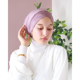 Lamis Hijab TU-5 Muslim Women Suede Turban Pull On Turban, lilac