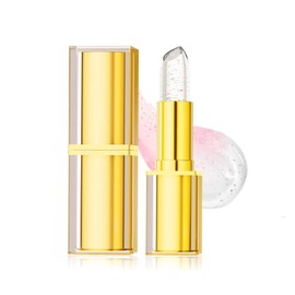 Wimode Transfer Proof Color Changing Gripstick, Silver Crystal Changing Grip for Women Girls Glossy Shine Lip Gloss Long Lasting Deep Moisturizer (02#)