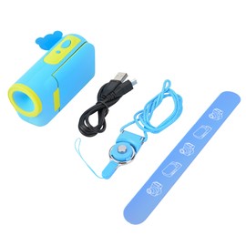Mini Kids Camcorder Digital Video HD Camera with Cartoon Stickers for Child Birthday Gift(Blue)