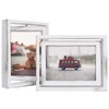 Egofine 2 Pack 5x7 Rotating Floating Picture Frames,Double-Sided Display with