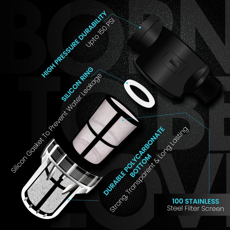 ORBON Inline Water Filter – 3/4" FNPT to MNPT, Fine