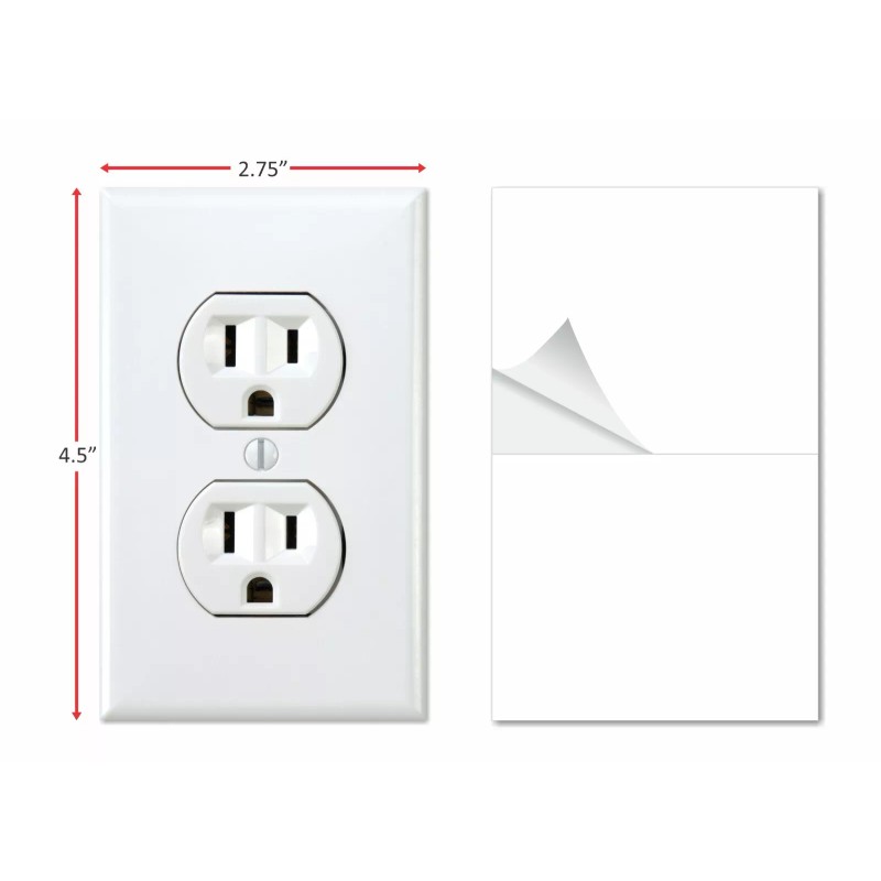 Larkmo Fake Electrical Outlet Sticker Decals, Prank Wall Outlet Joke,