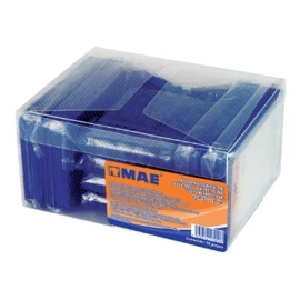 MAE Porta Gafete Mae Vertical De Broche Azul Paq 50 Piezas