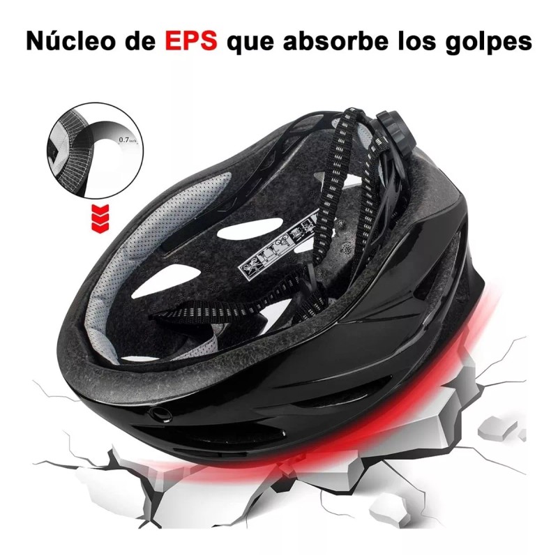 PEGGS Casco De Bicicleta De Ciclismo De Montaña Con Luz
