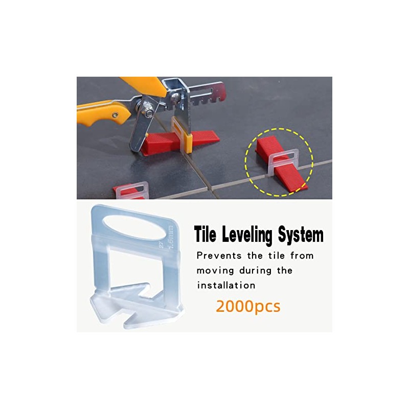 Tile Leveling System 1/16" Spacers Tile Leveler Clips DIY Tile