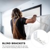 TEHAUX 3 Sets Vertical Blinds L- Shaped Brackets Curtain Rod