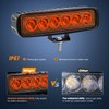 Nilight 6 inch Amber LED Light Bar 2PCS 18W Spot