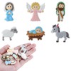 Cinnvoice 60 Pcs Christmas Nativity Sets for Crafts Mini Nativity