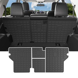 powoq 5 Seats Cargo Mat Compatible with 2010-2024 Toyota 4Runner Trunk Mat TPE Cargo Liner Trunk Liner Back Seat Protector Replacement for 2010-2024 Toyota 4Runner Accessories