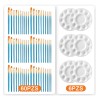 Kunruea 60 Pinceles Para Pintura Acrílico Oleo Acuarela, 6 Palettes