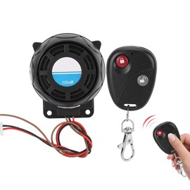 TKSE Motorcycle Alarm Horn,Motorcycle Anti Theft Device,Motorbike Remote Control Alarm,Dynamic Password,105-125DB Universal Motor Alarms Horn with 2 Remote Controls for Motorbikes