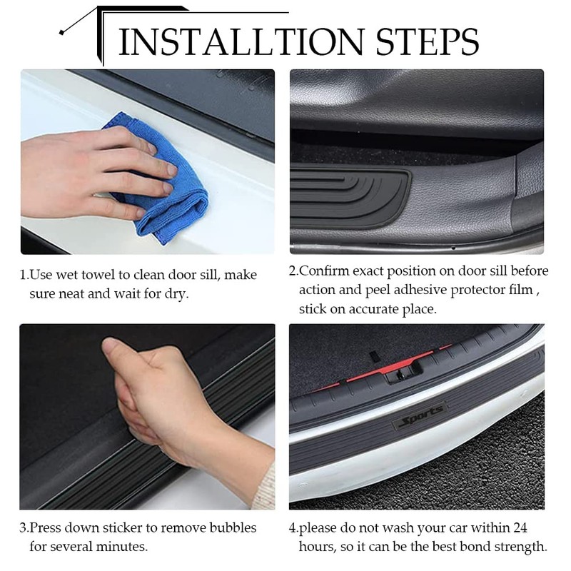 Car Rear Bumper Protector Guard, 35.4 * 2.76 Inch Universal