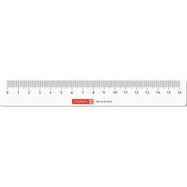 Brunnen Ruler 16 cm Clear Pack of 10