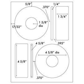 Memorex Layout CD Labels - White Printable Permanent Adhesive by Label Outfitters® - 100 Sheets - 200 Labels