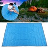 Picnic Blanket Blue Portable Foldable Outdoor Waterproof Sand Resistant Beach
