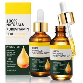 FUWEN 2PCS 120ml Aceite de Vitamina E para La Cara, Aceite Corporal Natural, Hidratante, Nutritivo, Aceites Hidratantes para Cuidado de La Piel, Cuidado del Cabello, Masaje Corporal, Gua Sha