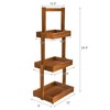 promitop Teak Shower Shelf Bathroom Organizer - 3 Tier Multipurpose