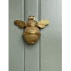 Gold Bee Door Knocker for Front Door | Polished Solid