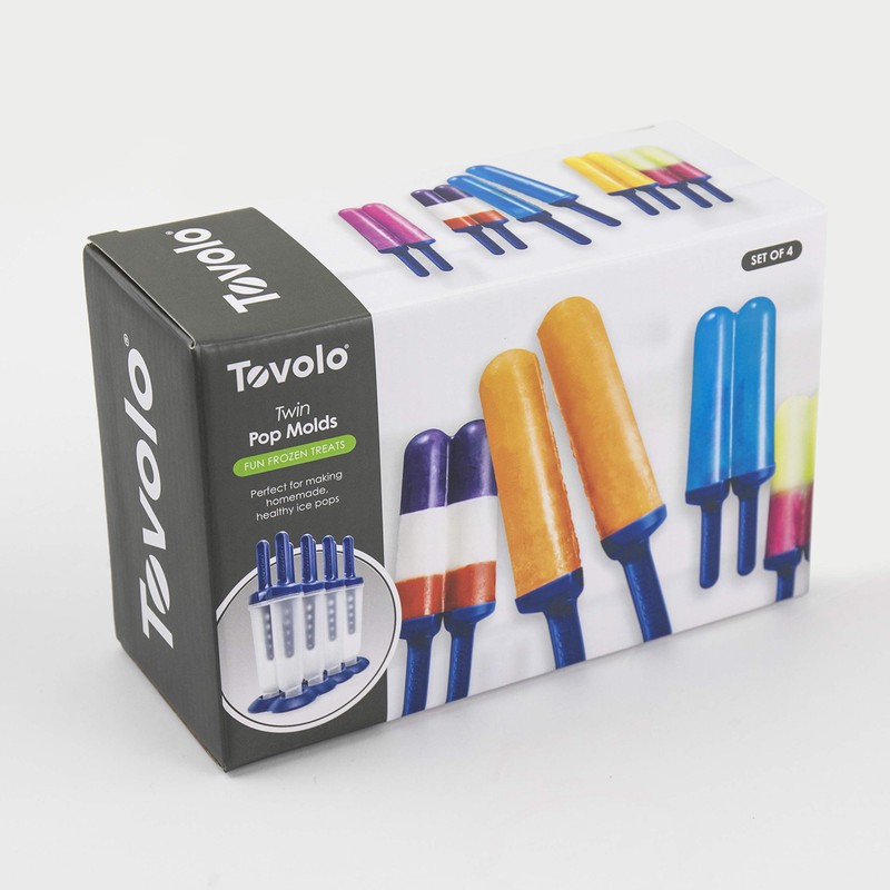 Tovolo Twin Popsicle Molds with Sticks Ice Pop Maker BPA