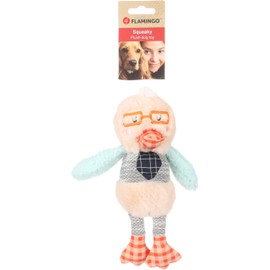 Flamingo Toy Kroa Duck Multicoloured - With Squeaker for Extra Fun, Soft and Plush, Ideal for Dogs!