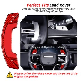 T-carbon Paddle Shifter Extensions Fits Land Rover Evoque Velar Discovery Sport 2022 2024; Real Carbon Fiber Steering Whell Shift Paddles Cover Trim Fits Range Rover Sport 2023 2025 Gear Accessories