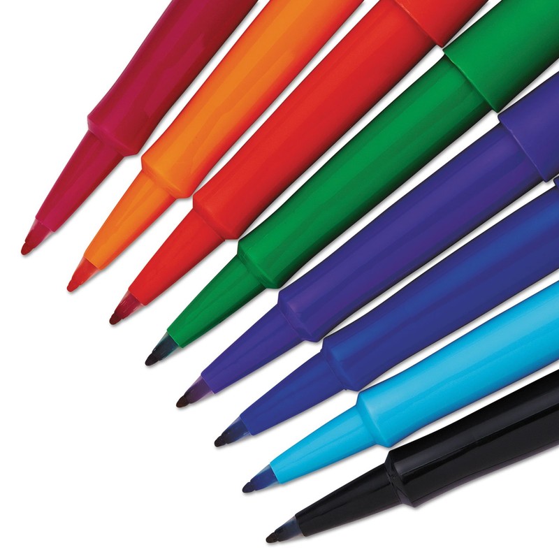 Paper Mate Flair Porous Point Felt Tip Pens, Assorted Colors,