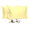 Pizuna 100% Cotton King Pillow Cases 2 Pack Mellow Yellow