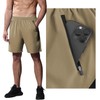 Men's Sports Shorts, Quick-Drying Sports Shorts, Lightweight with Zip Pockets,