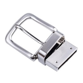 DJCAIZYY 1.5" (38mm) Belt Buckle Replacement Buckle Reversible Classic Business Buckle Silver Brushed
