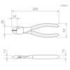 ENGINEER NK-48 Engineer Astro Nipper, Double-edged, Round, Electrician, 7.9 inches