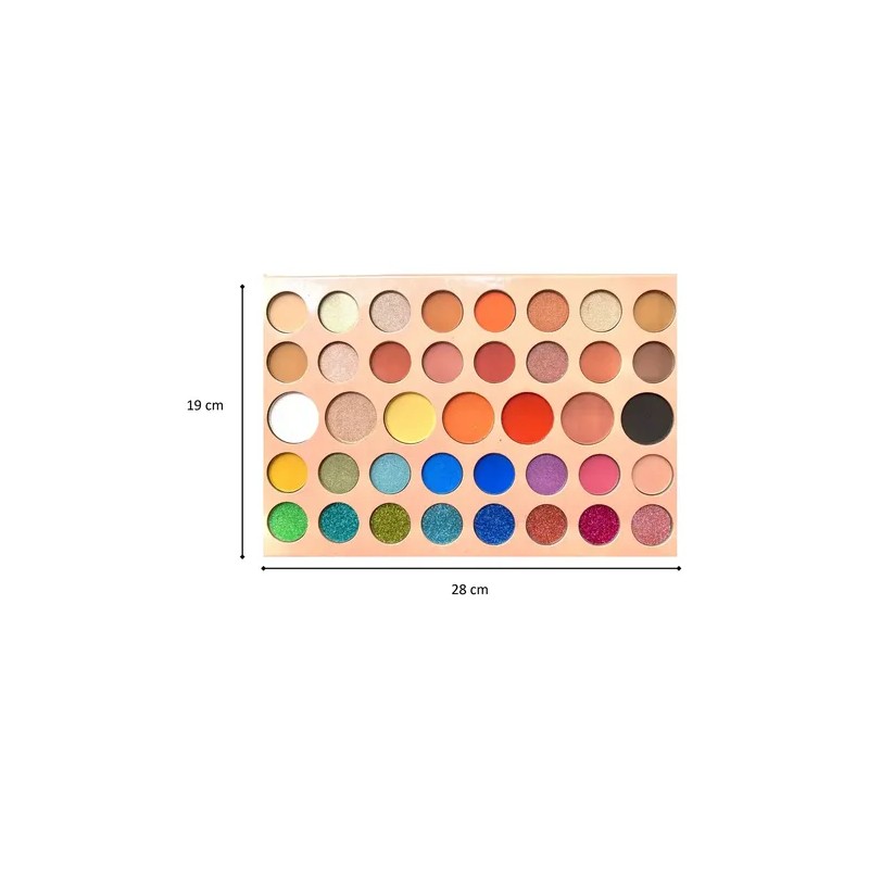 Paleta Sombras Nude 39 Grande Tonos Maquillaje Glitter Mate