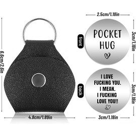 You are awesome, you are loved, you are not alone, inspirational pocket hug, gift for daughter, gift for girl, graduation, encouragement w/Leather Case Keychain #PH62