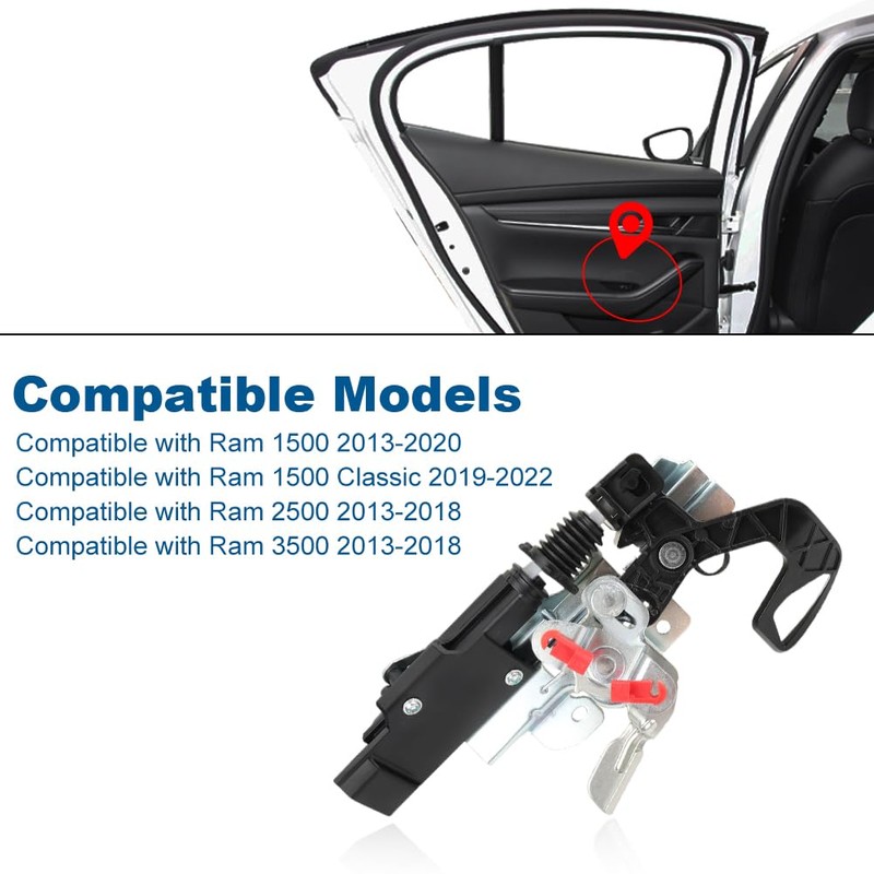 WMPHE Tailgate Lock Latch Actuator Compatible with Ram 1500 Classic