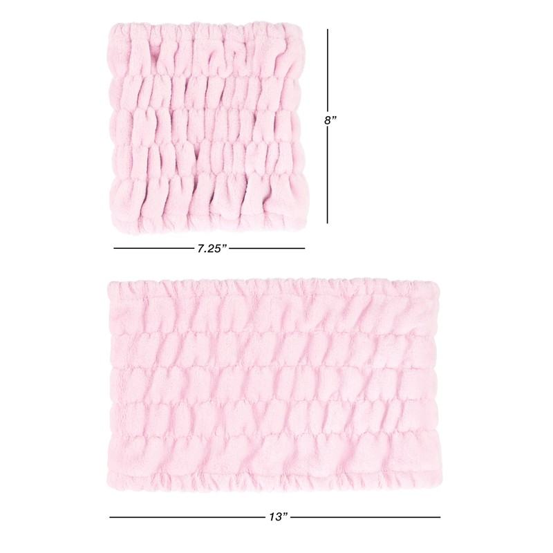 Expressions Extra Wide Spa Headwrap - Pink, 1pc Super Soft