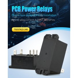 T92S7A22-240 240VAC 1393212-5 8Pins 30A AC Voltage DPST-NO (2 Form A) Quick Connect Top Sealed General Purpose Power Relay